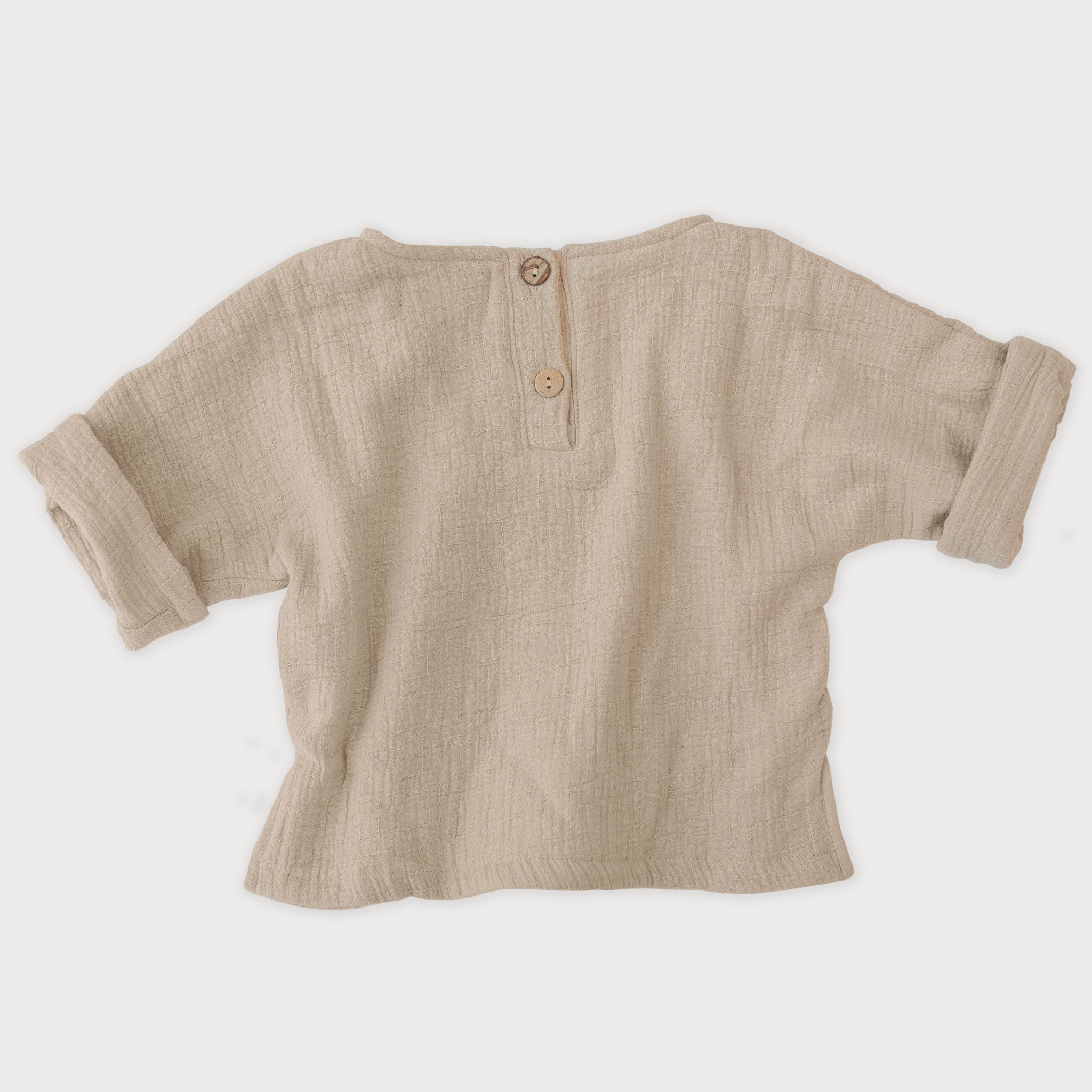 Half Sleeve Textured Cotton Top - Brûlée bel & bow