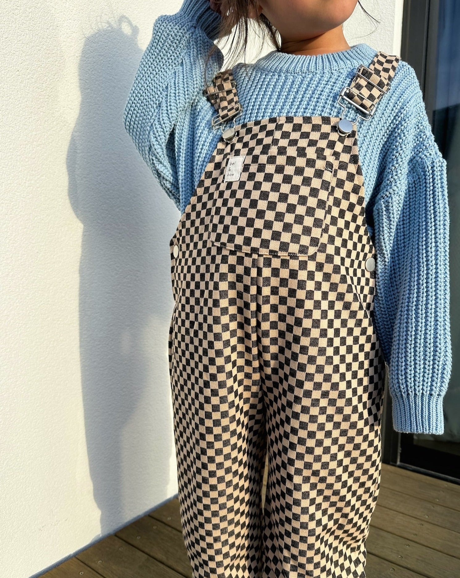 Checkerboard Overall - Brown 3y