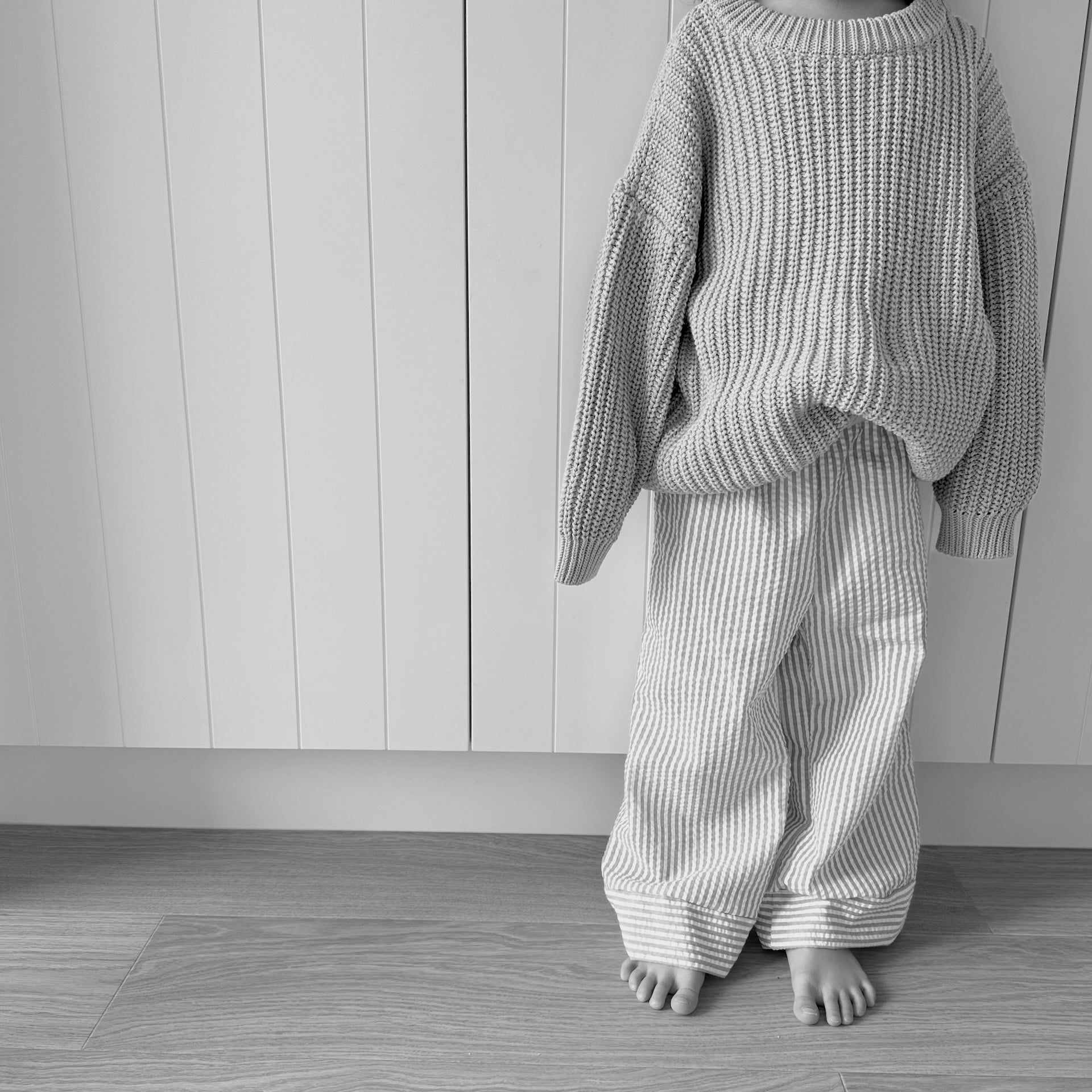 Seersucker Lounge Pants - Taupe