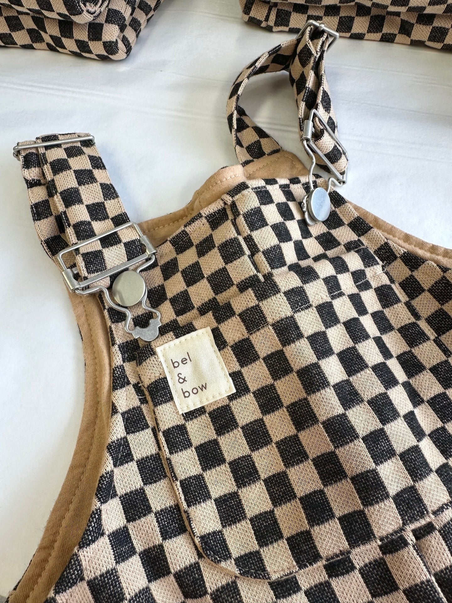 Checkerboard Overall - Brown 3y