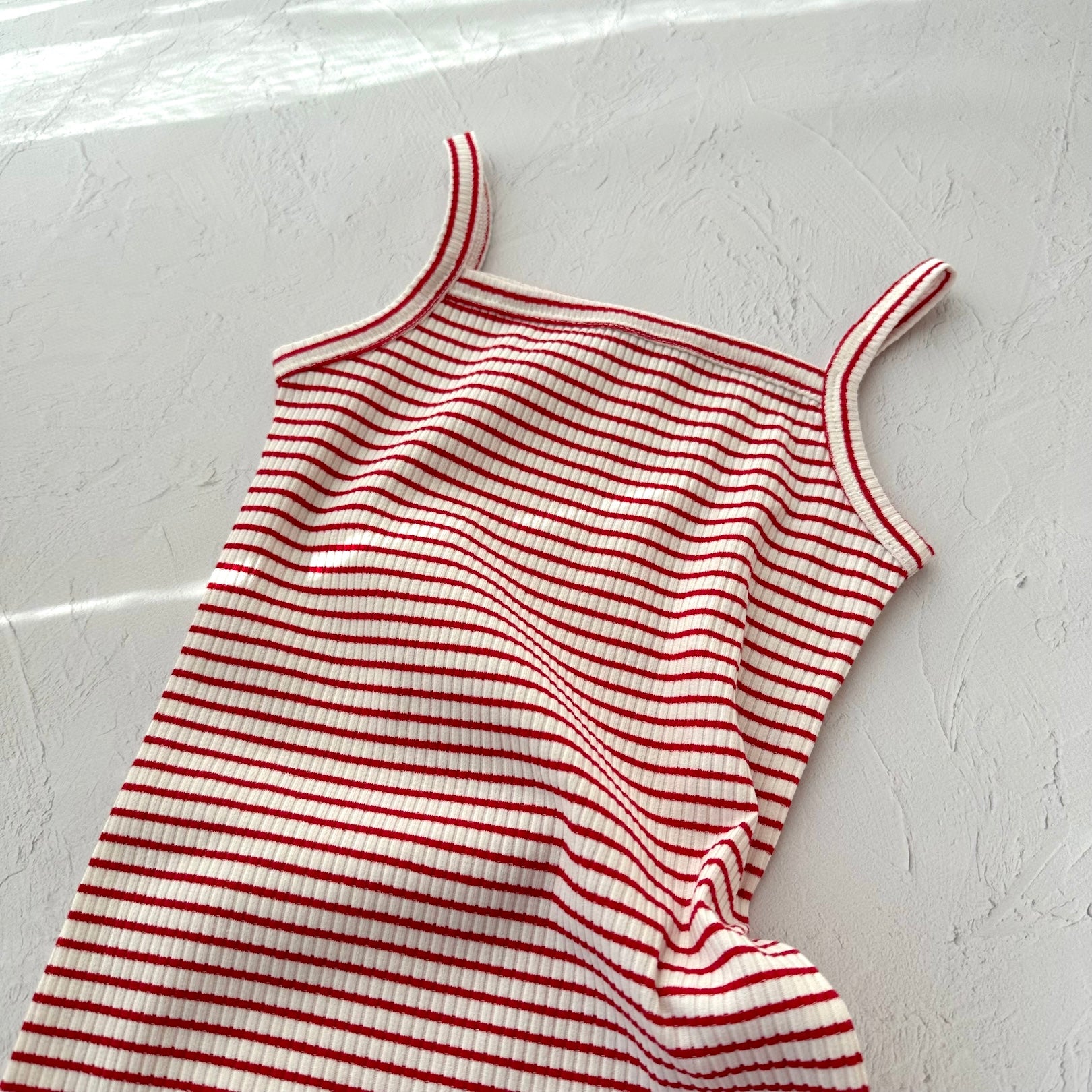 Ribbed Dress - Red Stripes