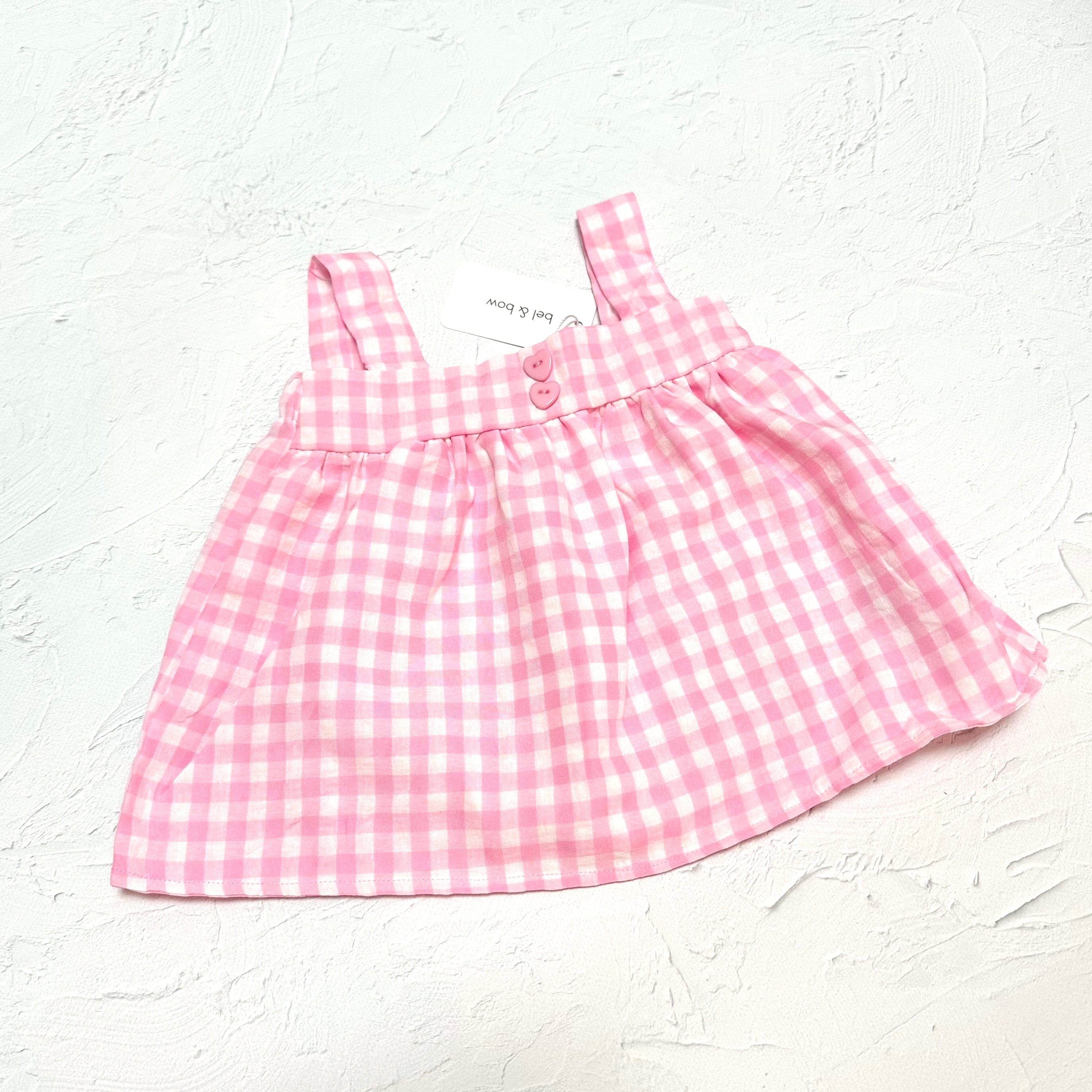 Gingham Top - Pink