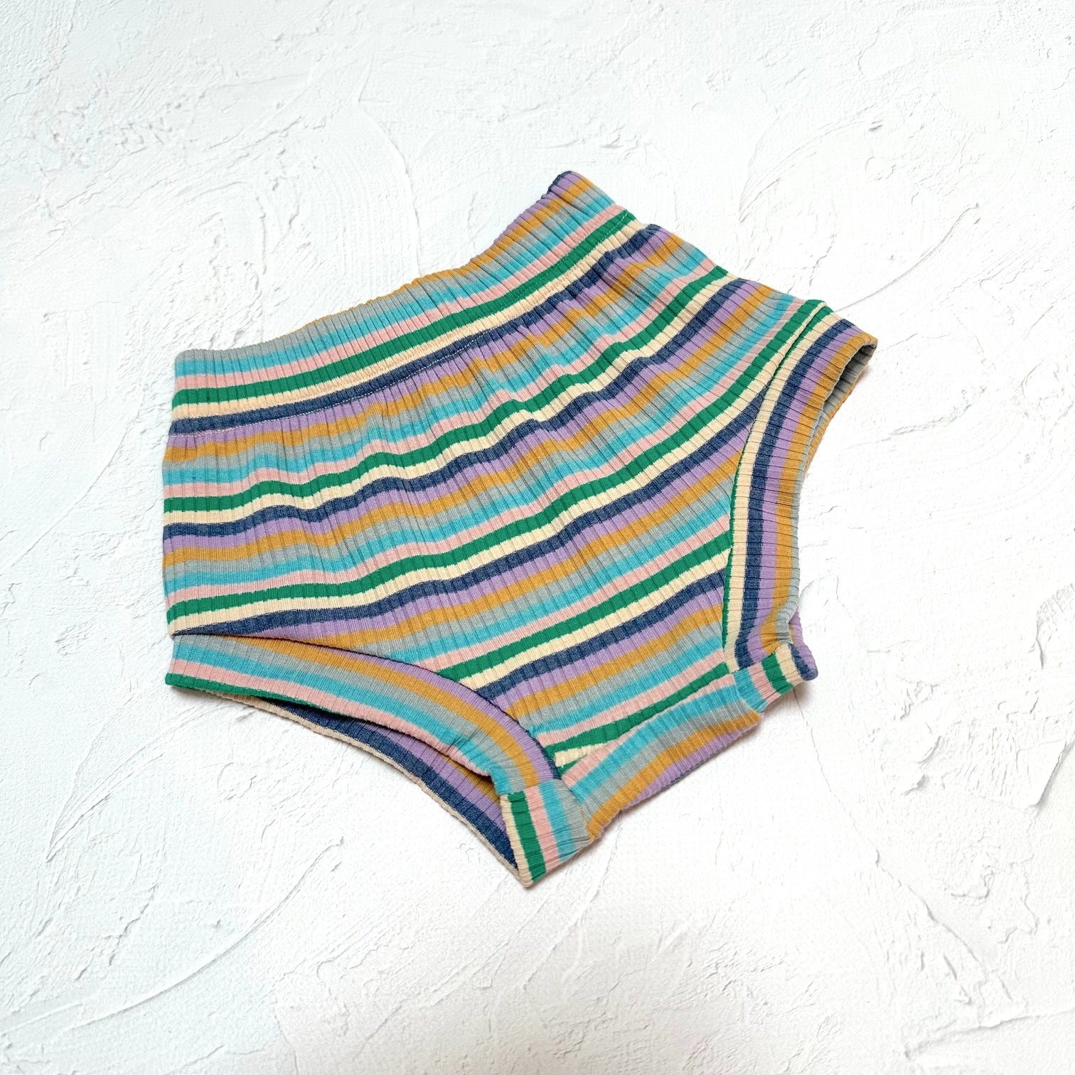 Ribbed Shorts - Blue Stripes