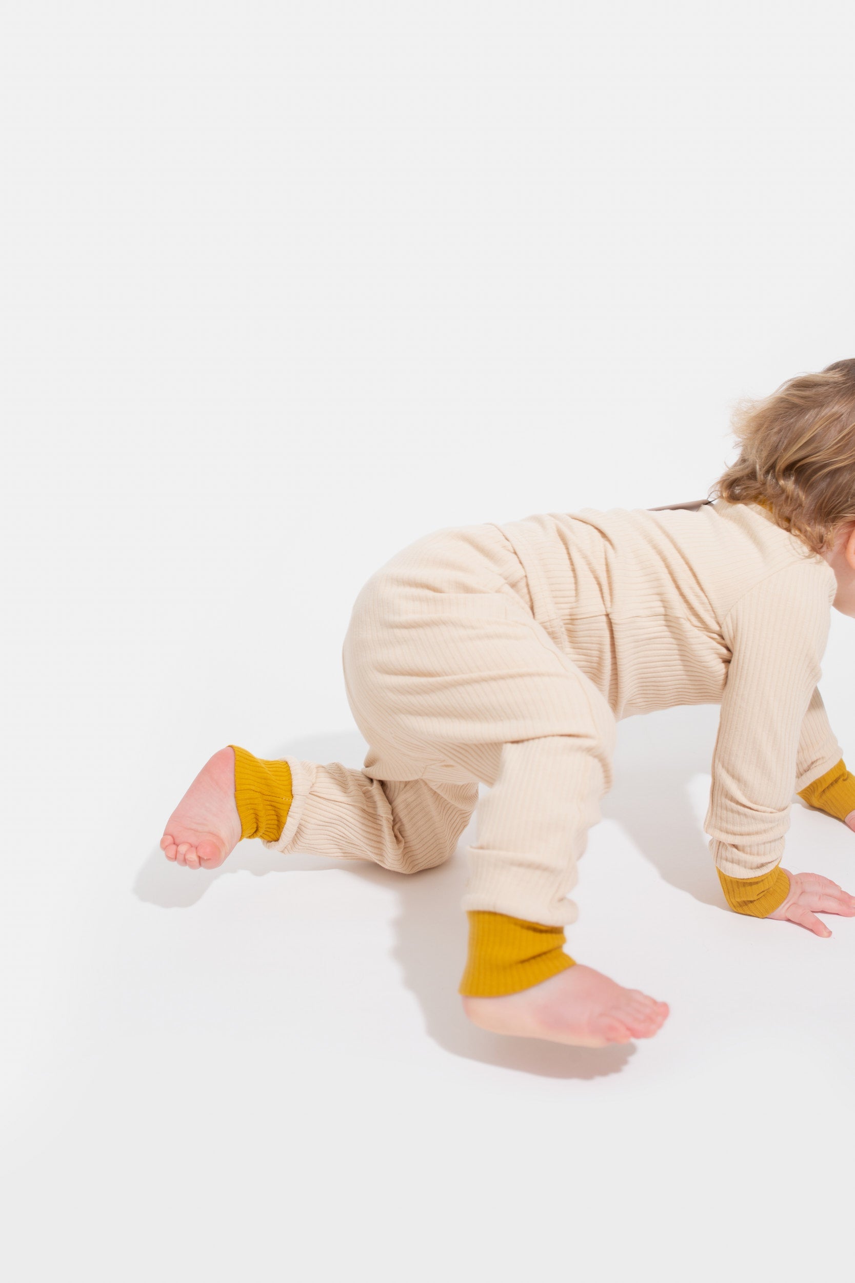 Jogger Pants - Oatmeal with Gold Binds bel & bow