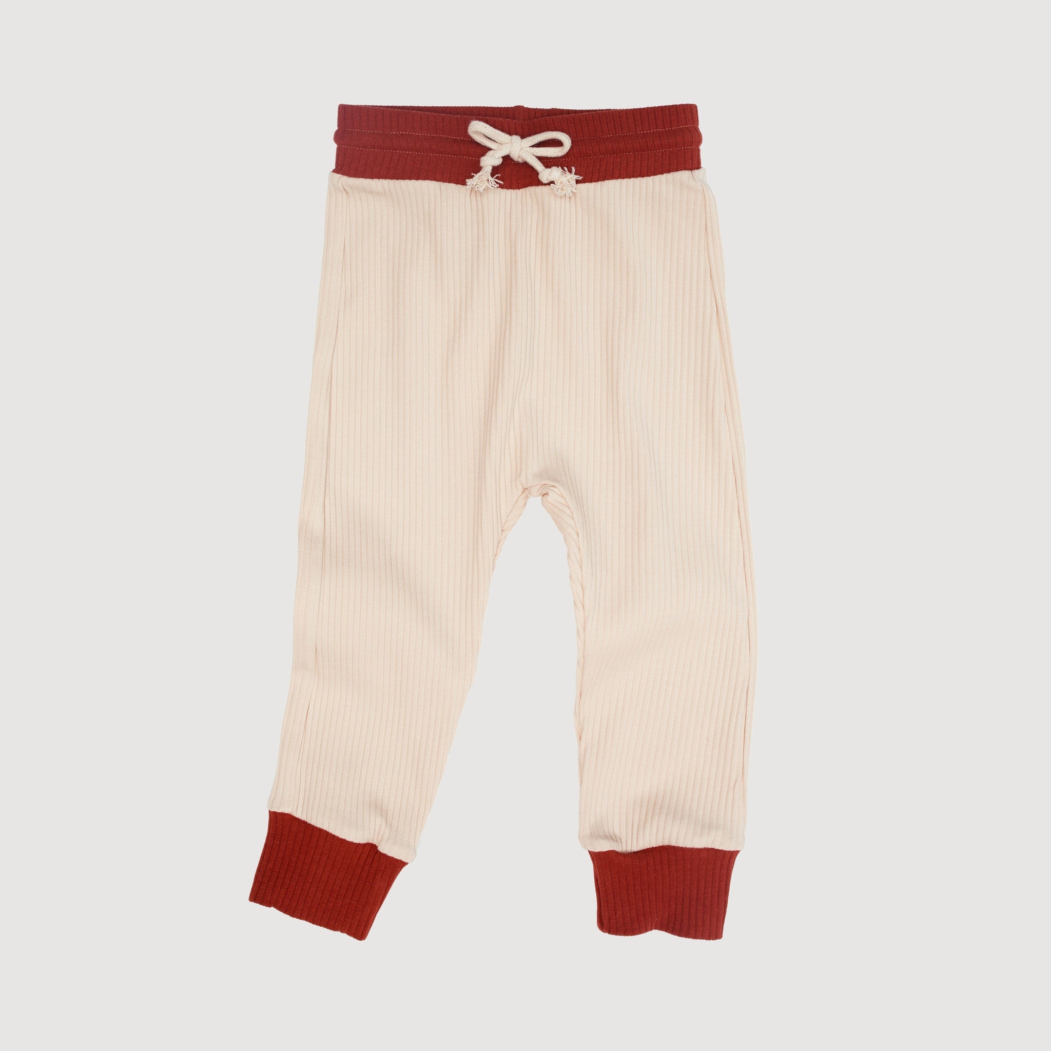 Jogger Pants - Oatmeal with Rust Binds bel & bow