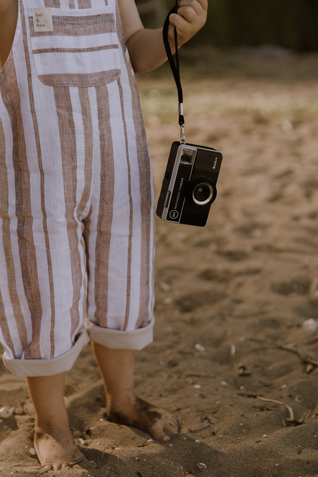 Linen Overall bel & bow