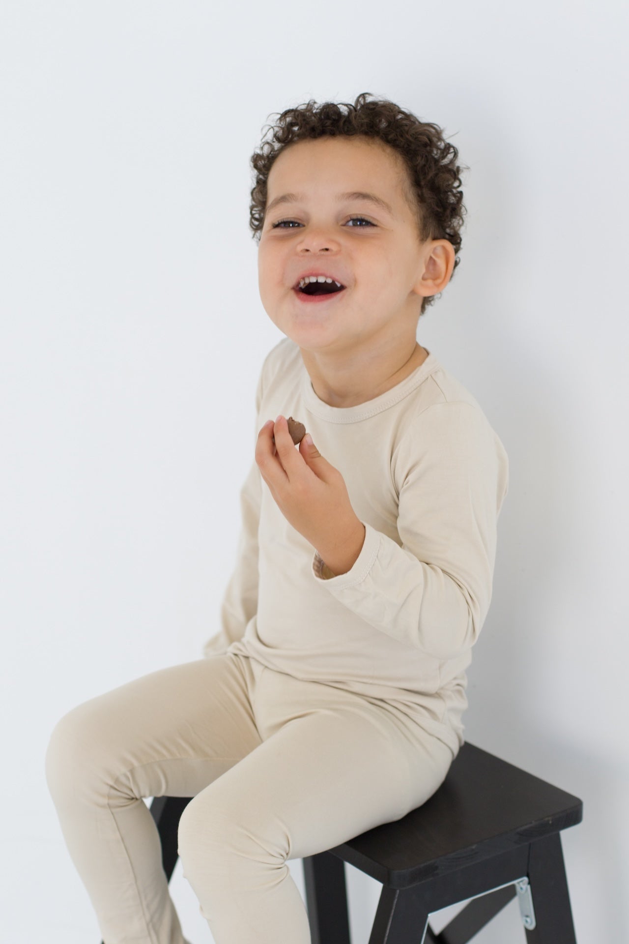 Bamboo Long Sleeve Top - Beige