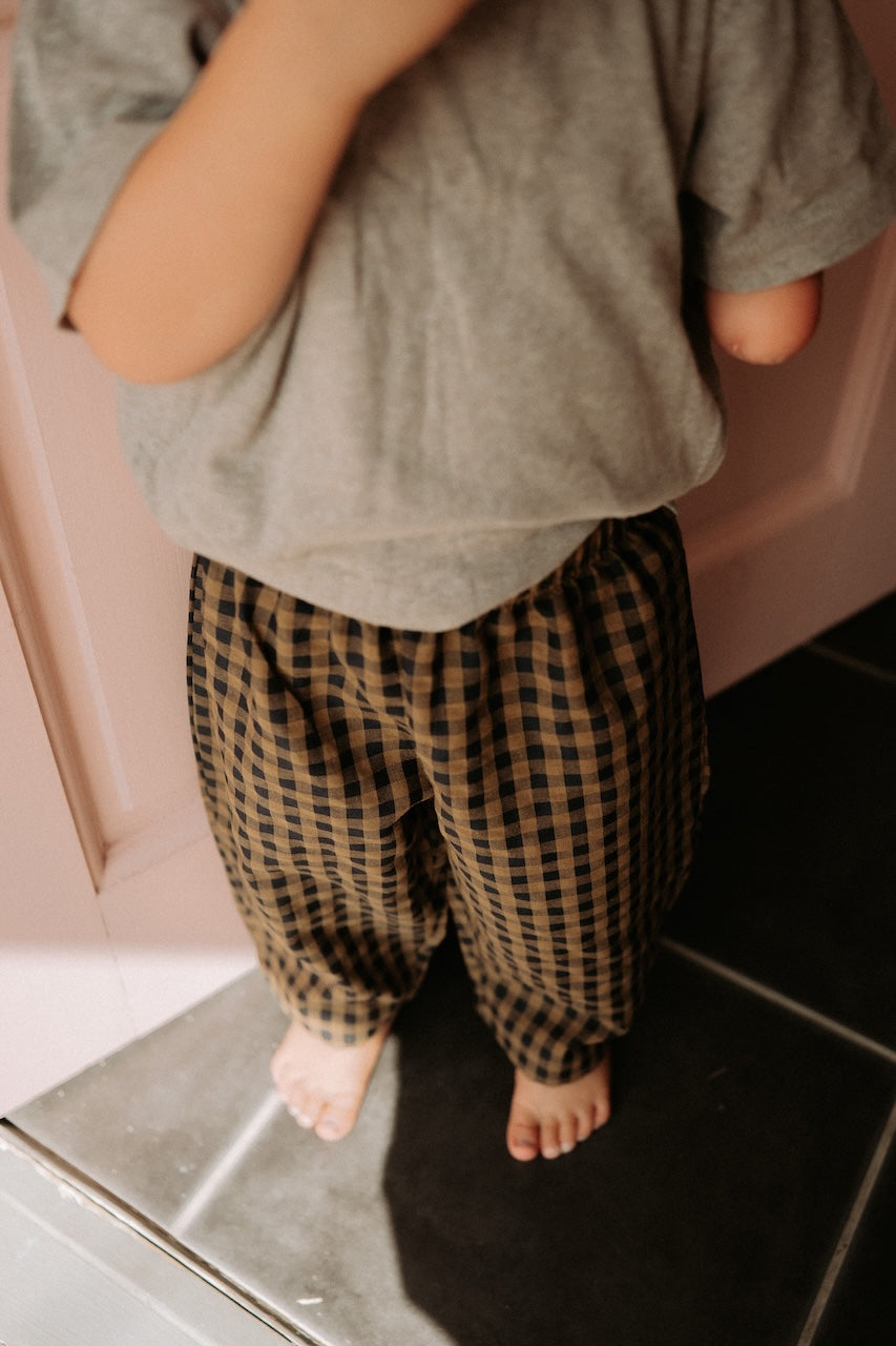 Chocolate Gingham Pants