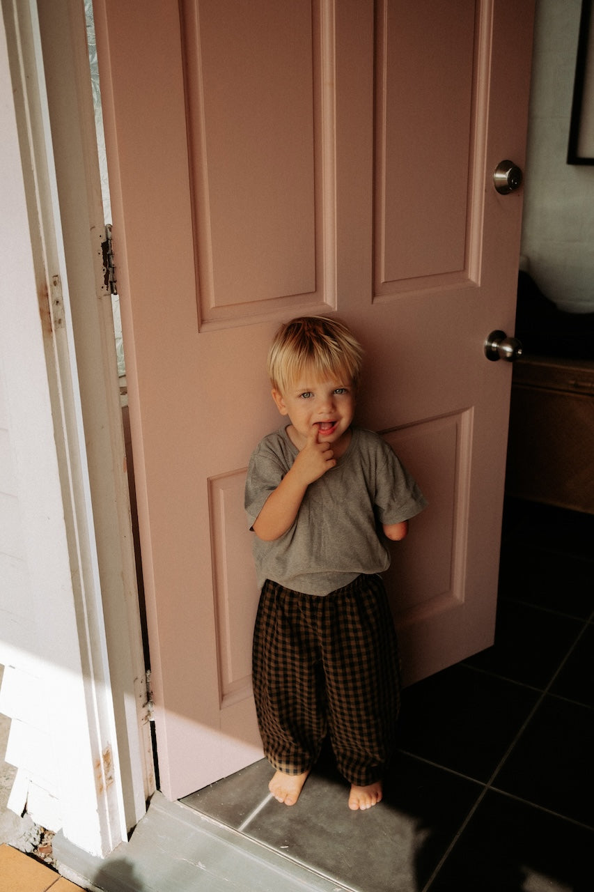 Chocolate Gingham Pants