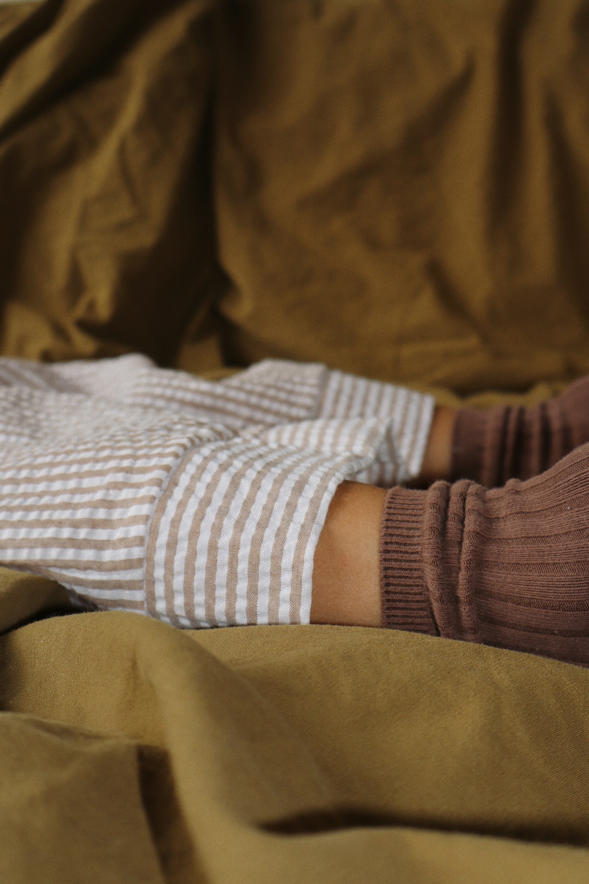 Seersucker Lounge Pants - Taupe