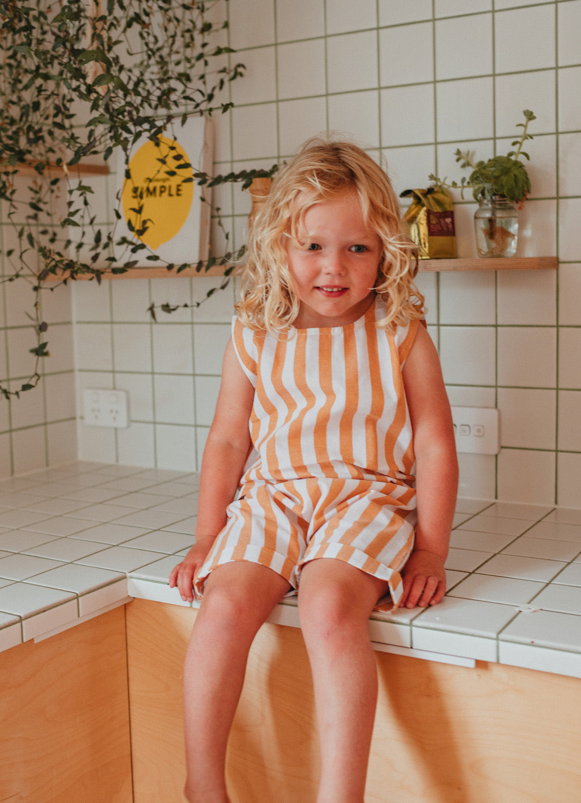 Soleil Set - Mustard Stripe bel & bow