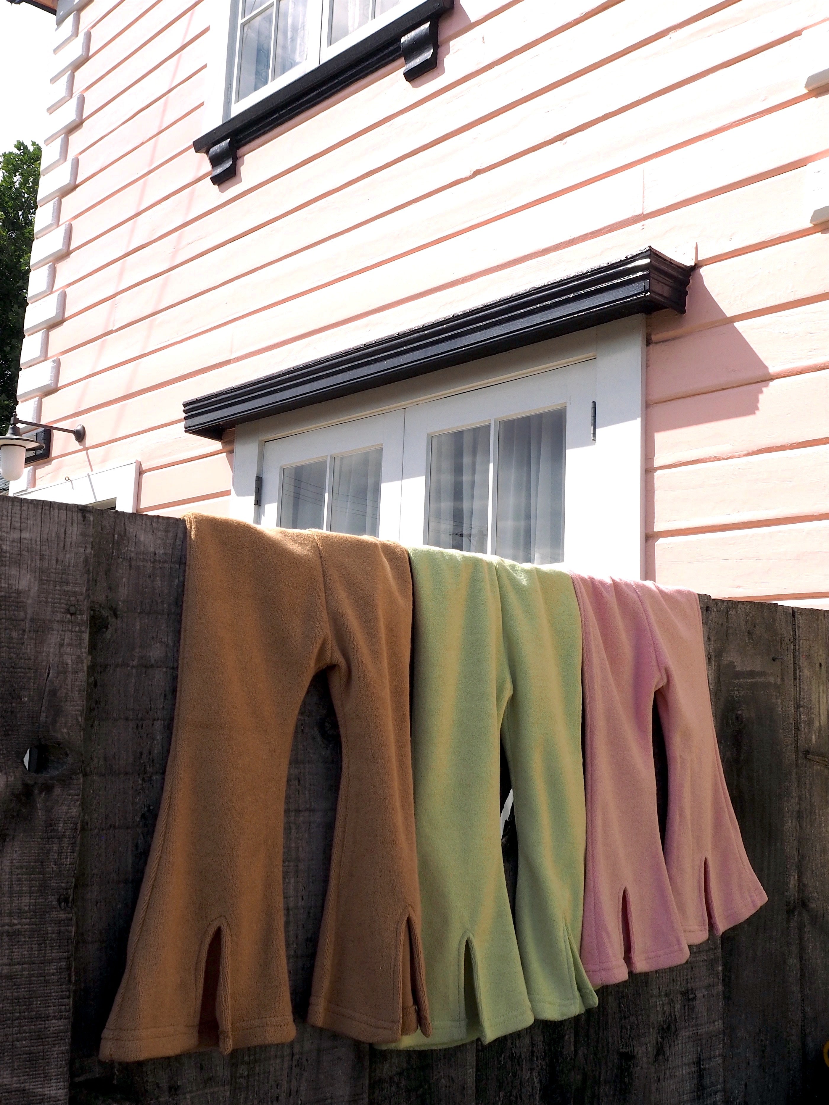 Terry Towel Flare Pant - Camel bel & bow