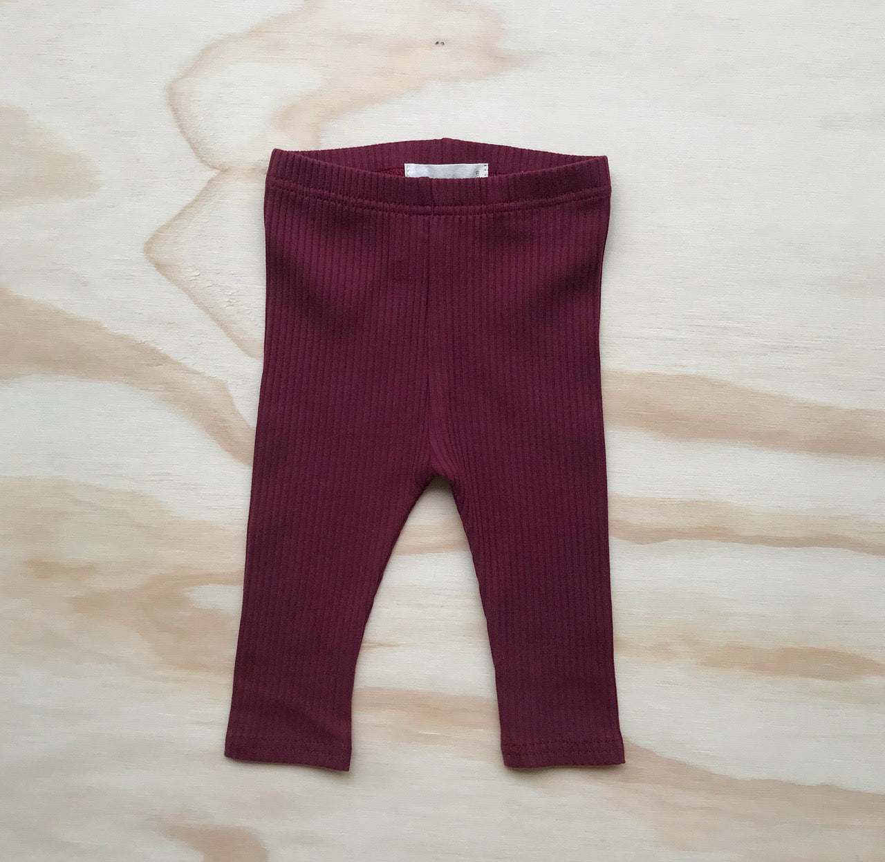 Ribbed Legging - Berry bel & bow