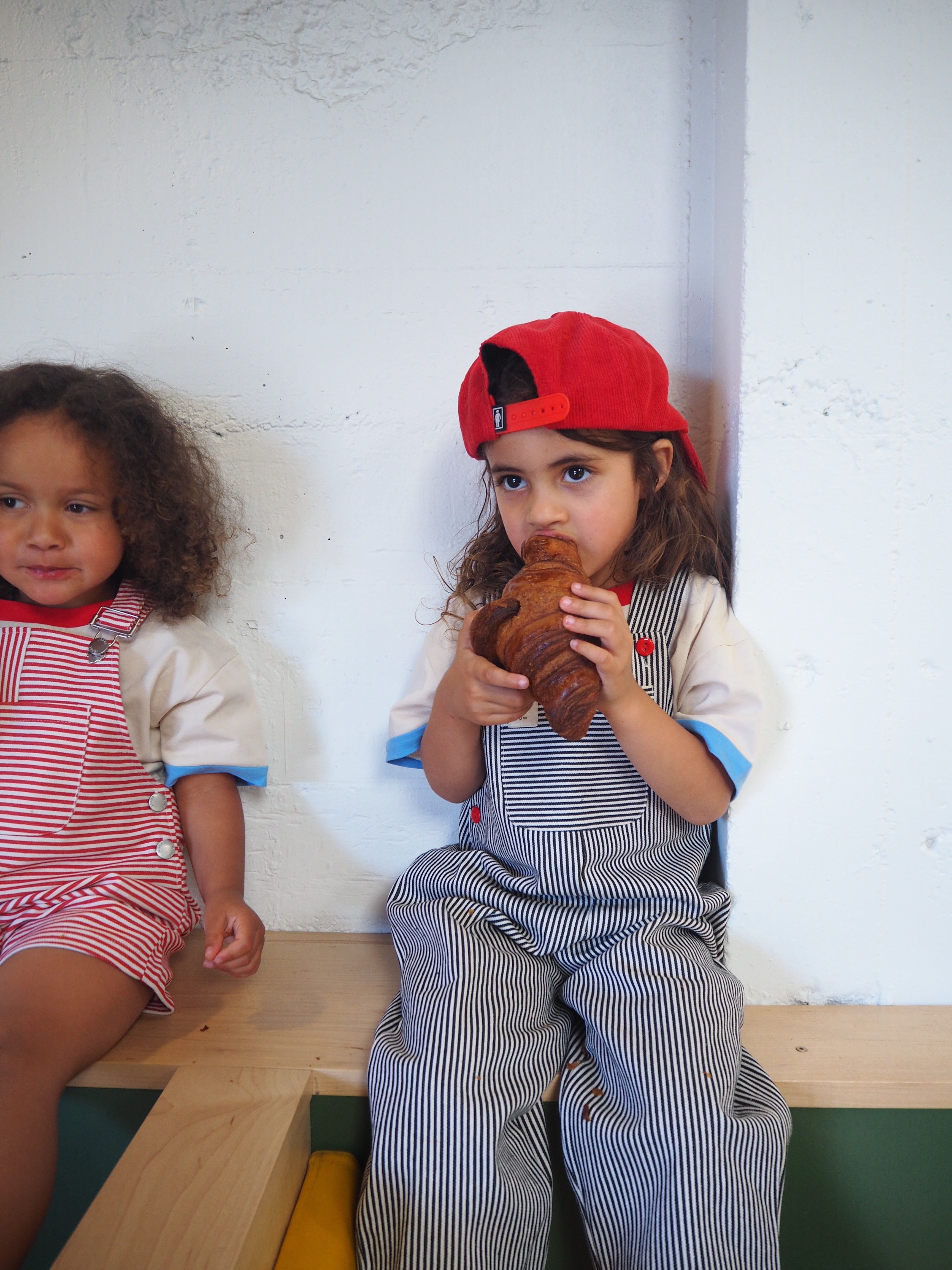 Overall - Black Stripe bel & bow