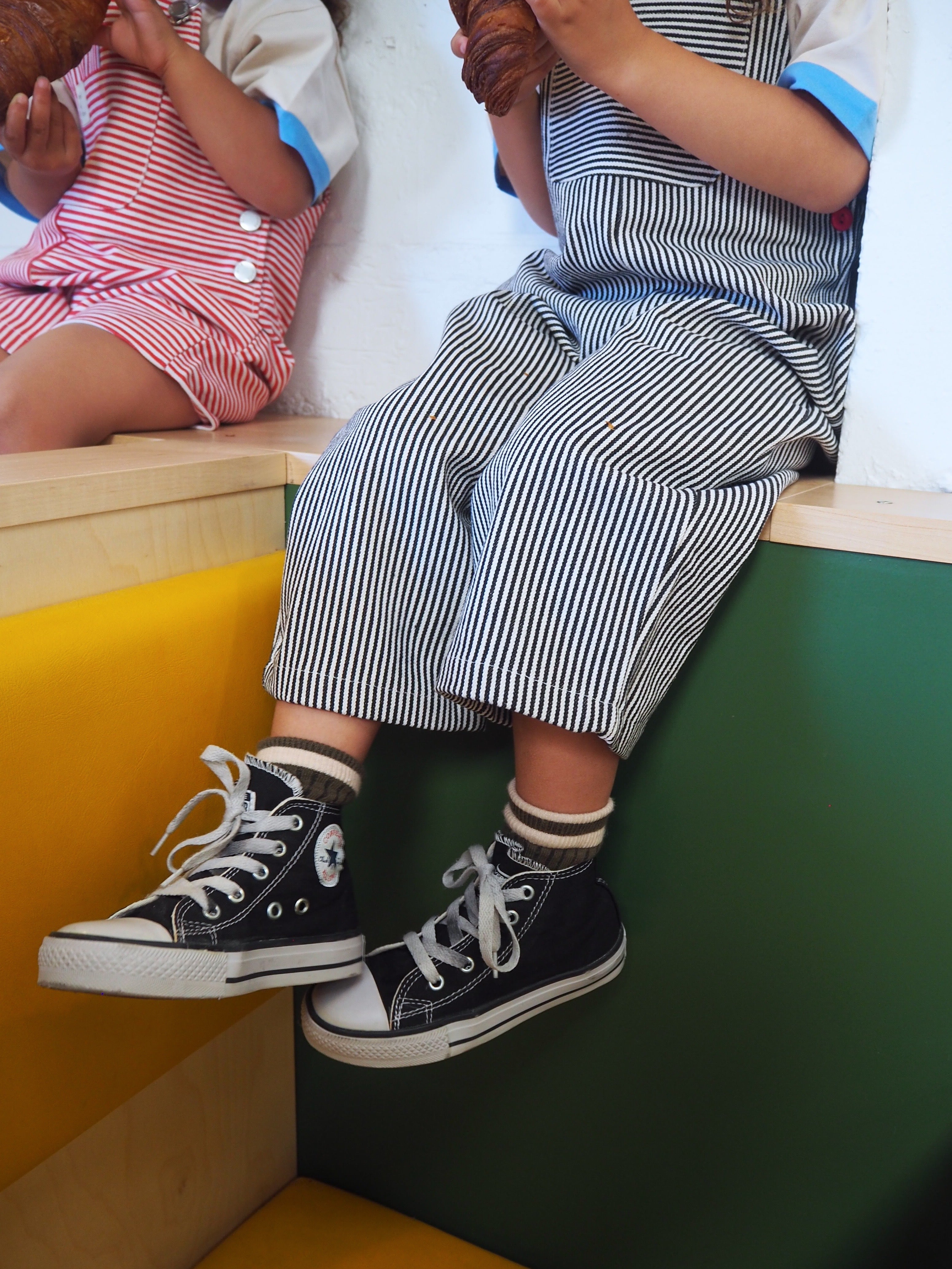 Overall - Black Stripe bel & bow
