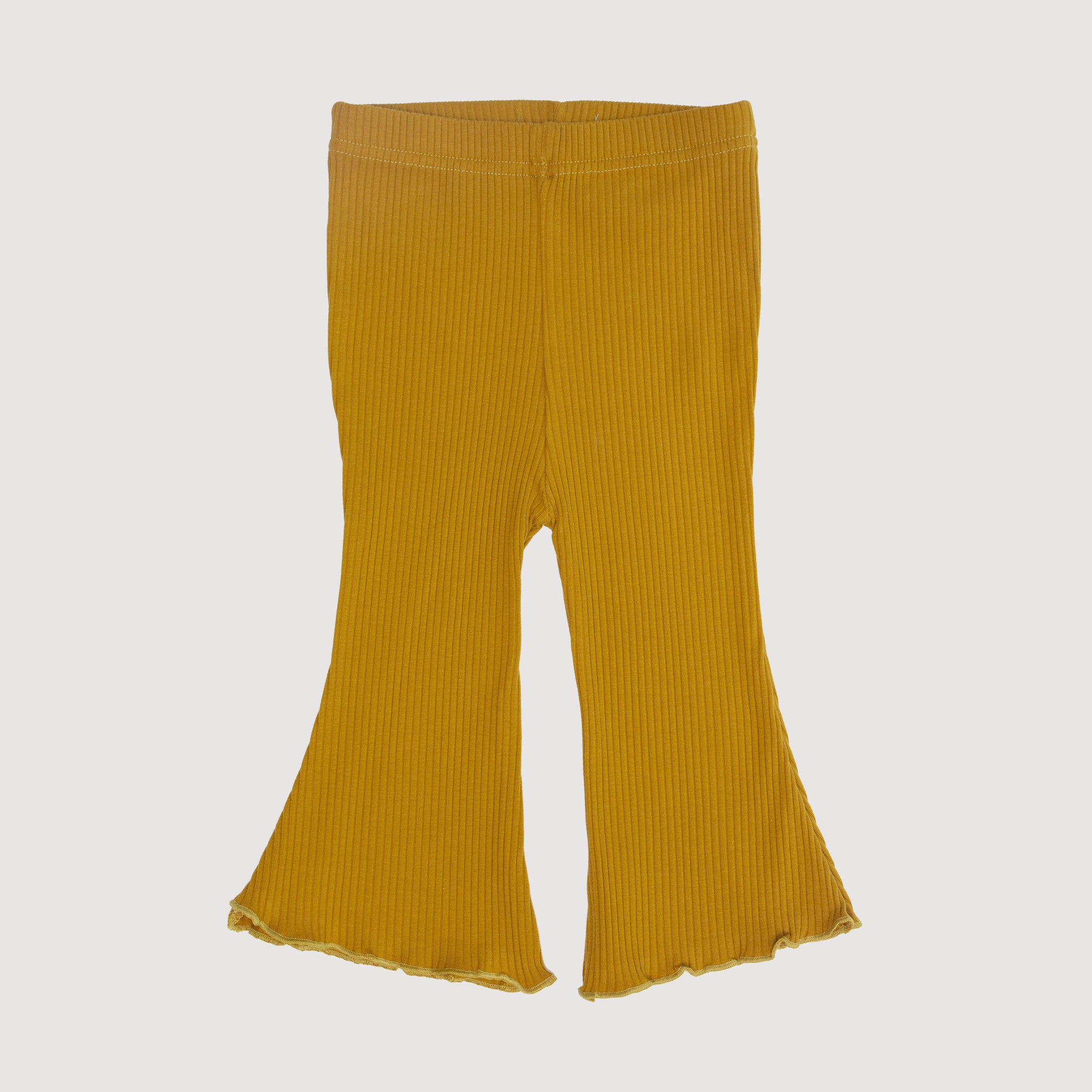 Ribbed Bell Bottoms - Gold bel & bow