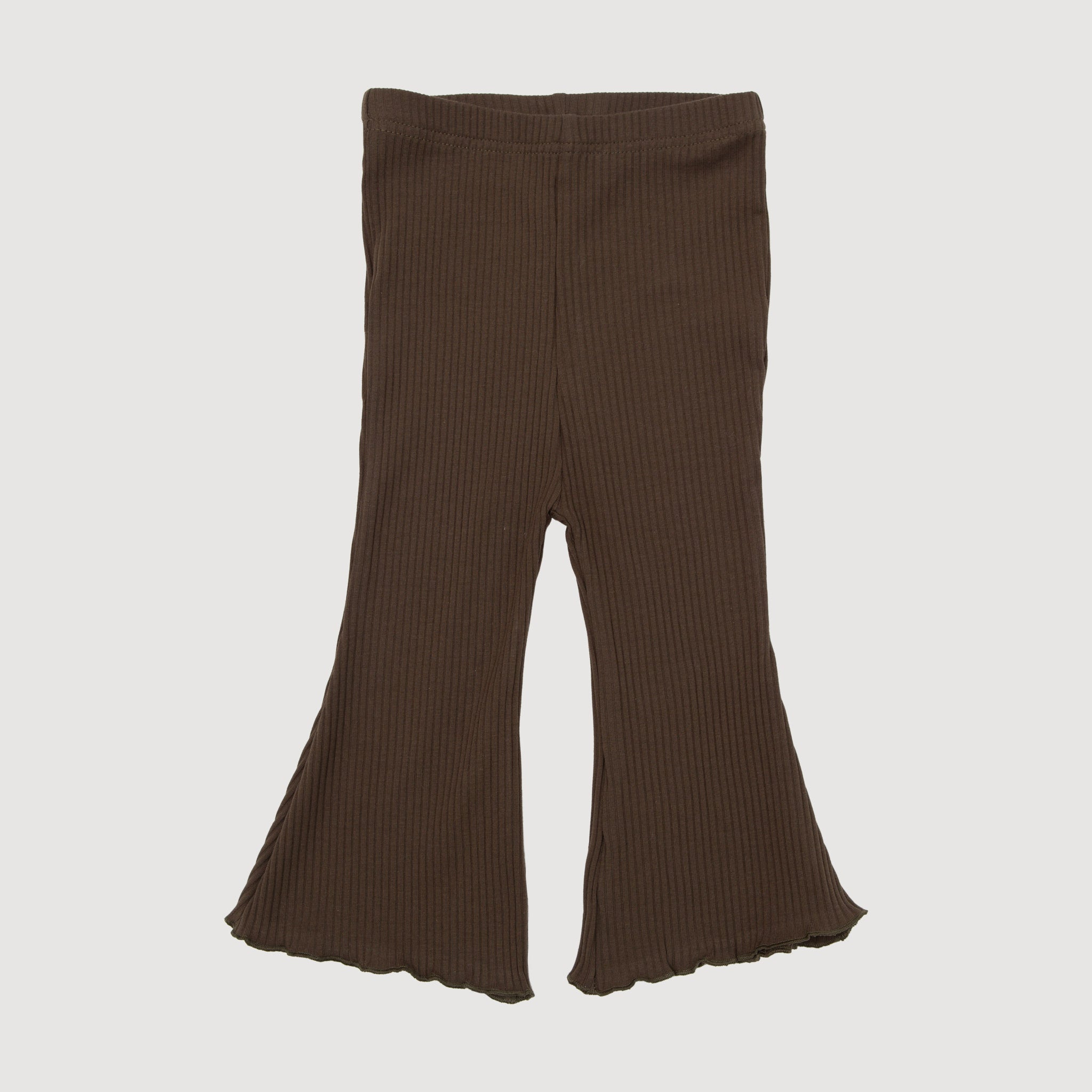 Ribbed Bell Bottoms - Olive bel & bow