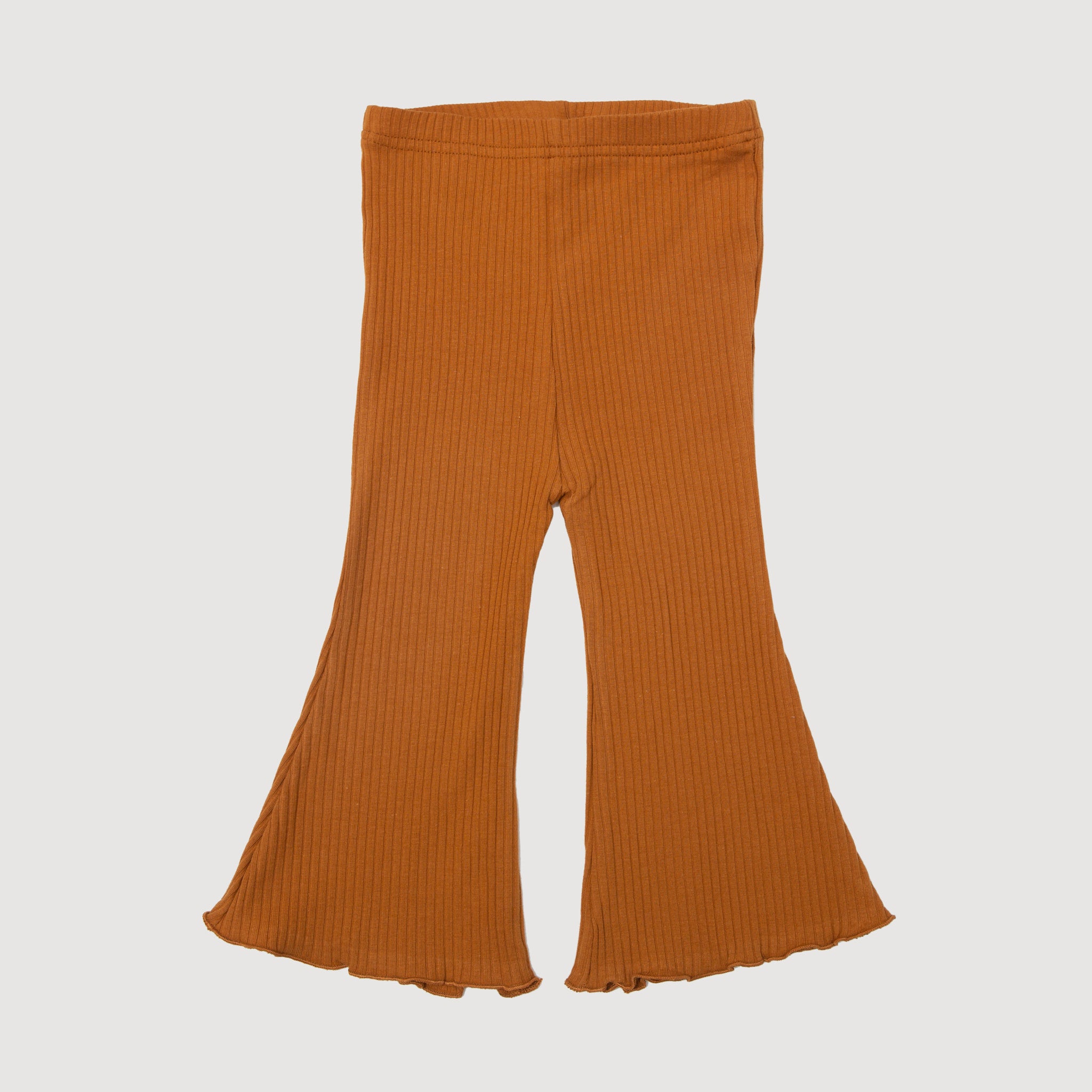 Ribbed Bell Bottoms - Mustard bel & bow