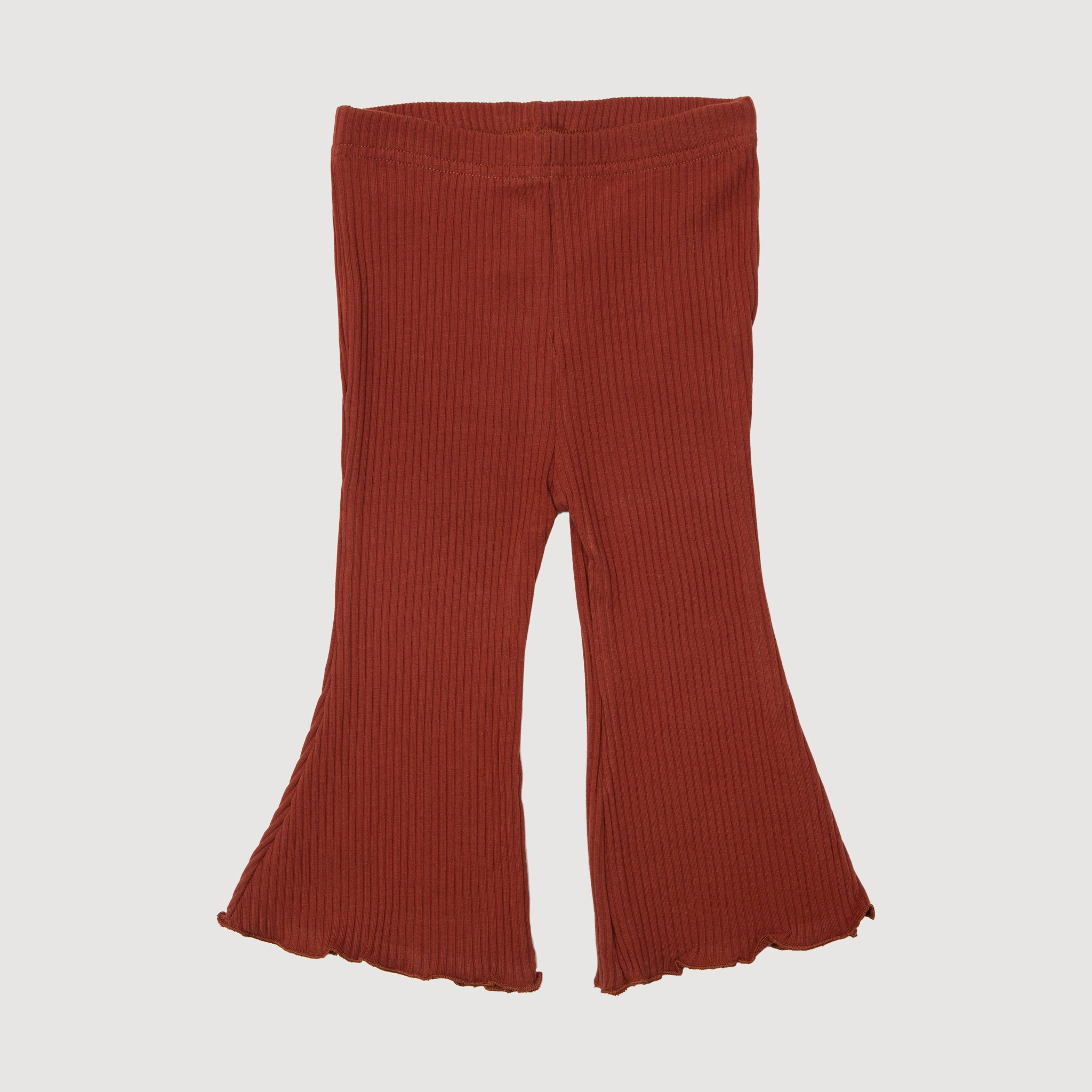 Ribbed Bell Bottoms - Rust bel & bow