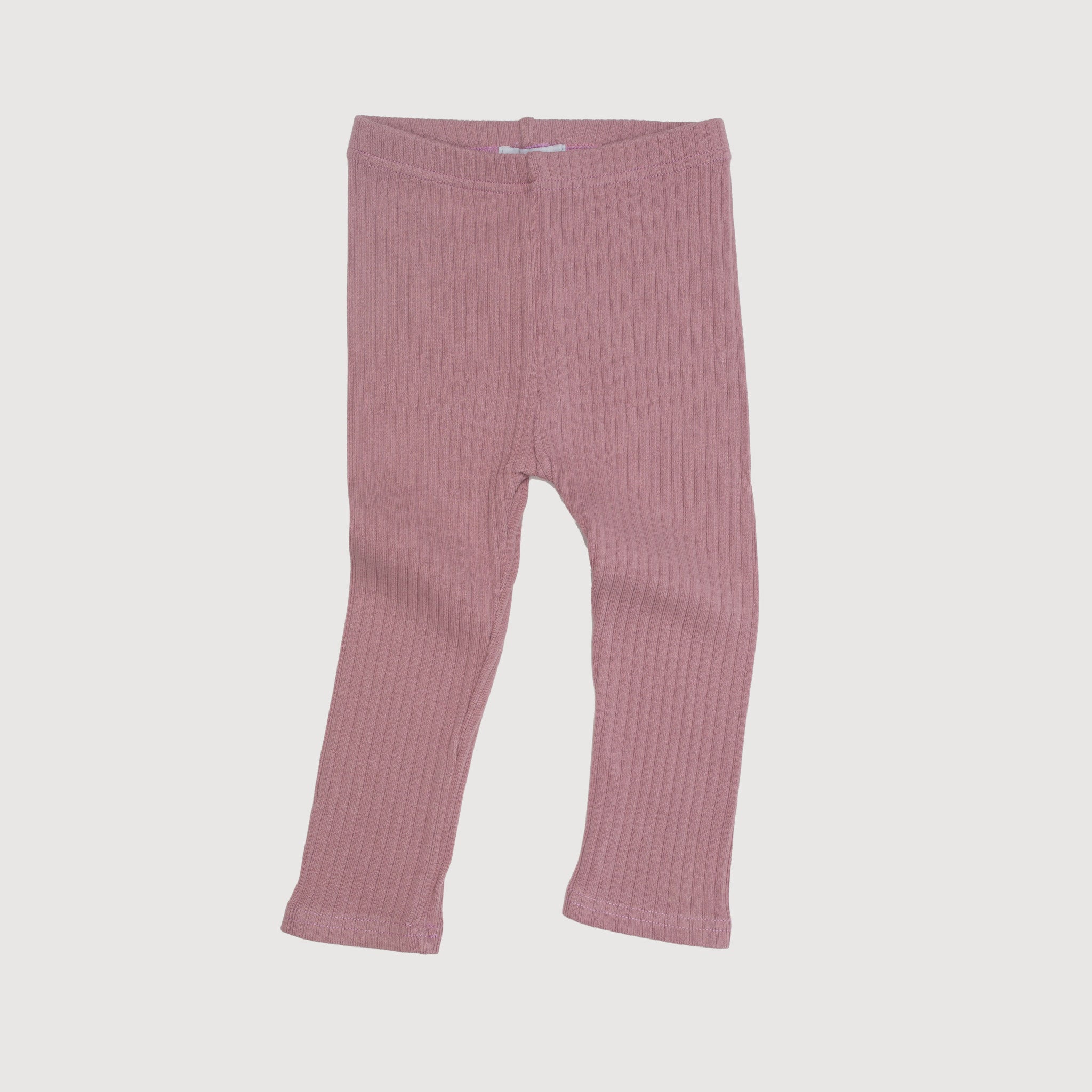 Wide Ribbed Legging - Mauve bel & bow