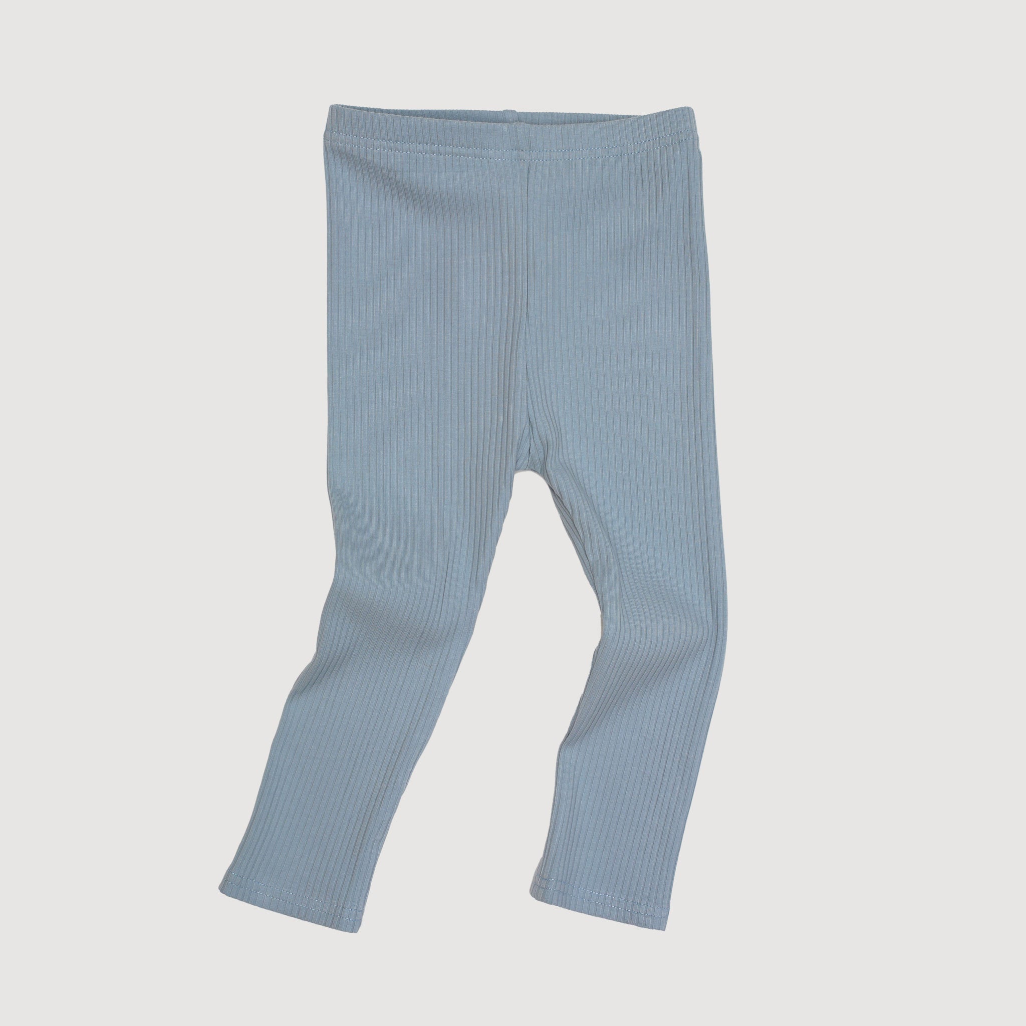 Ribbed Legging - Dusty Blue bel & bow