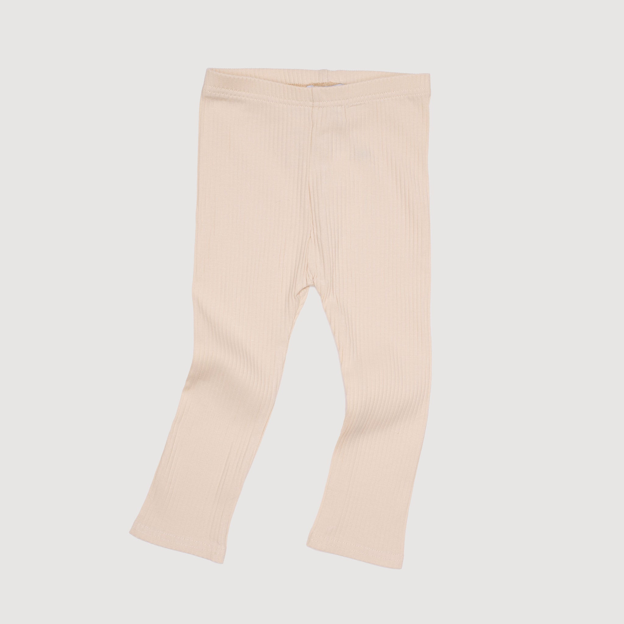 Ribbed Legging - Oatmeal bel & bow
