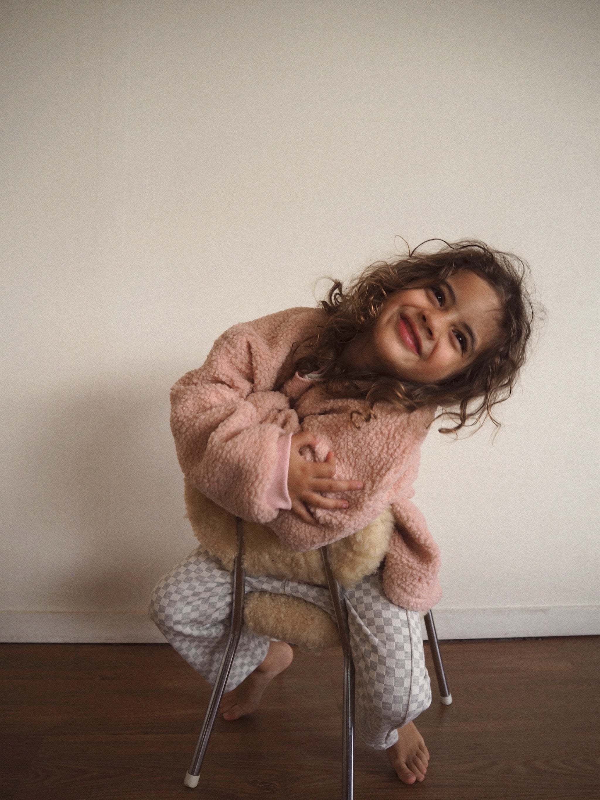 Teddy Pullover - Pink bel & bow