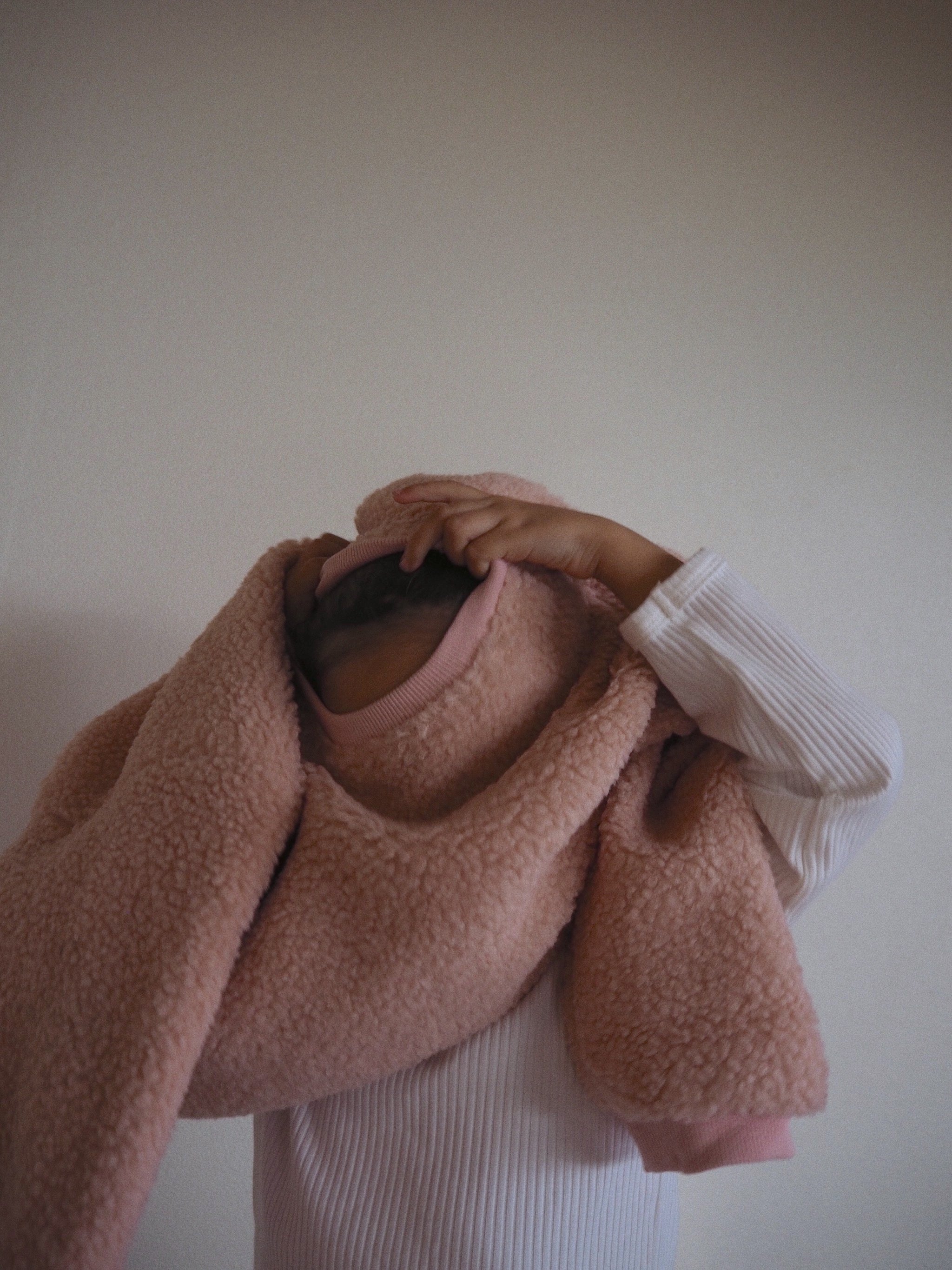 Teddy Pullover - Pink bel & bow