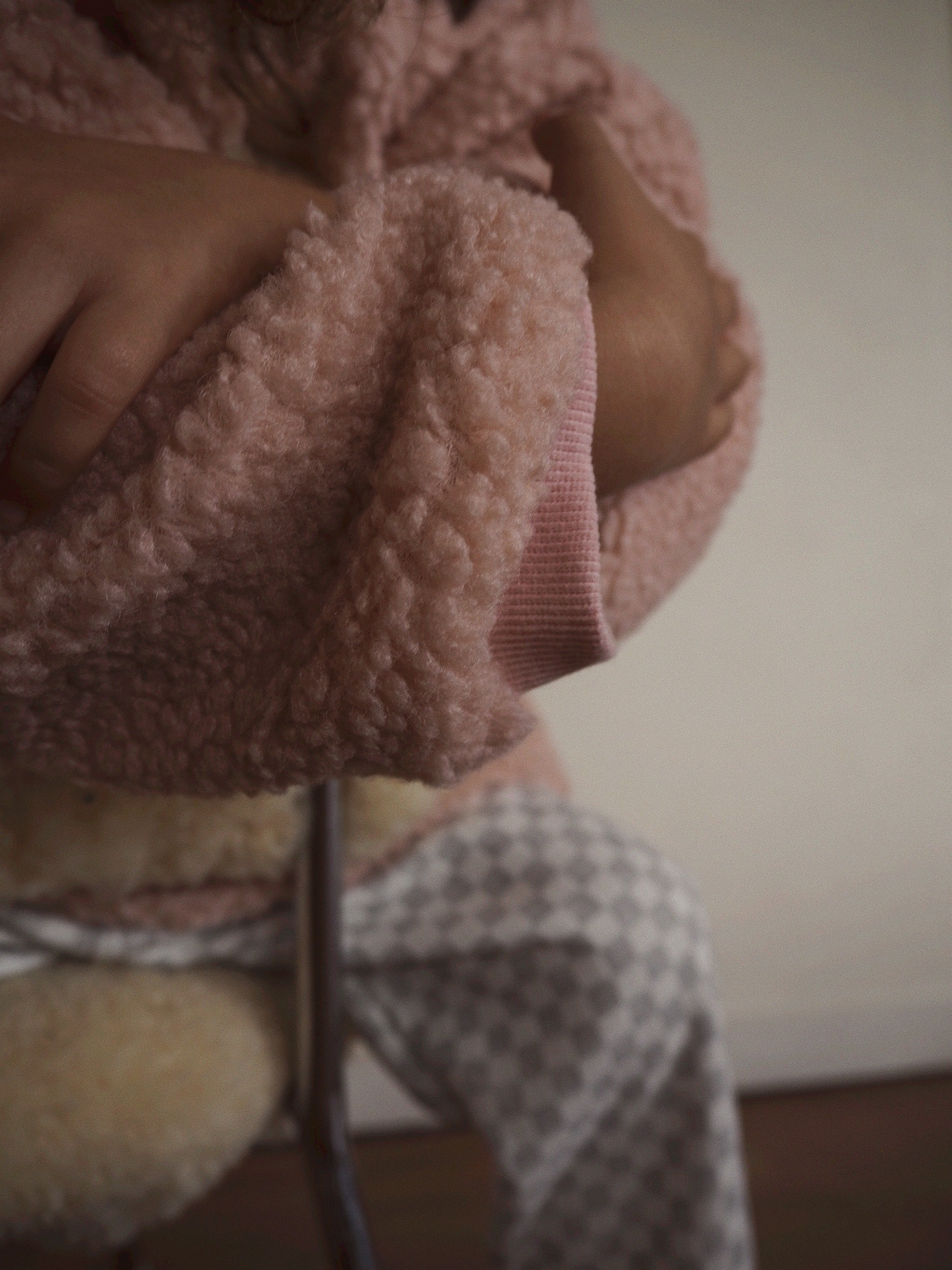 Teddy Pullover - Pink bel & bow