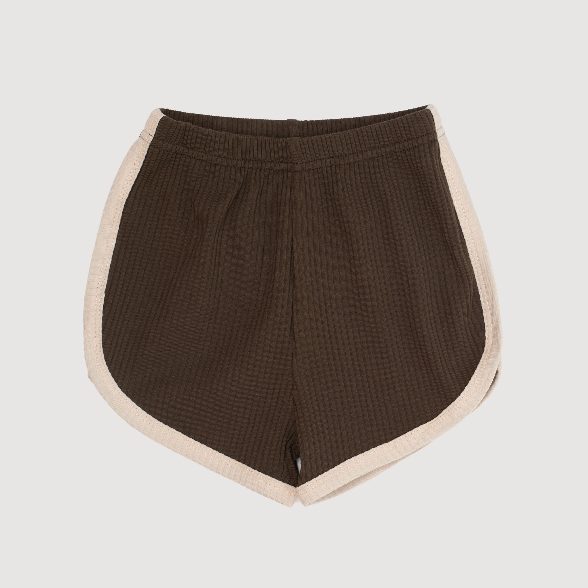 Retro Ribbed Shorts - Olive bel & bow