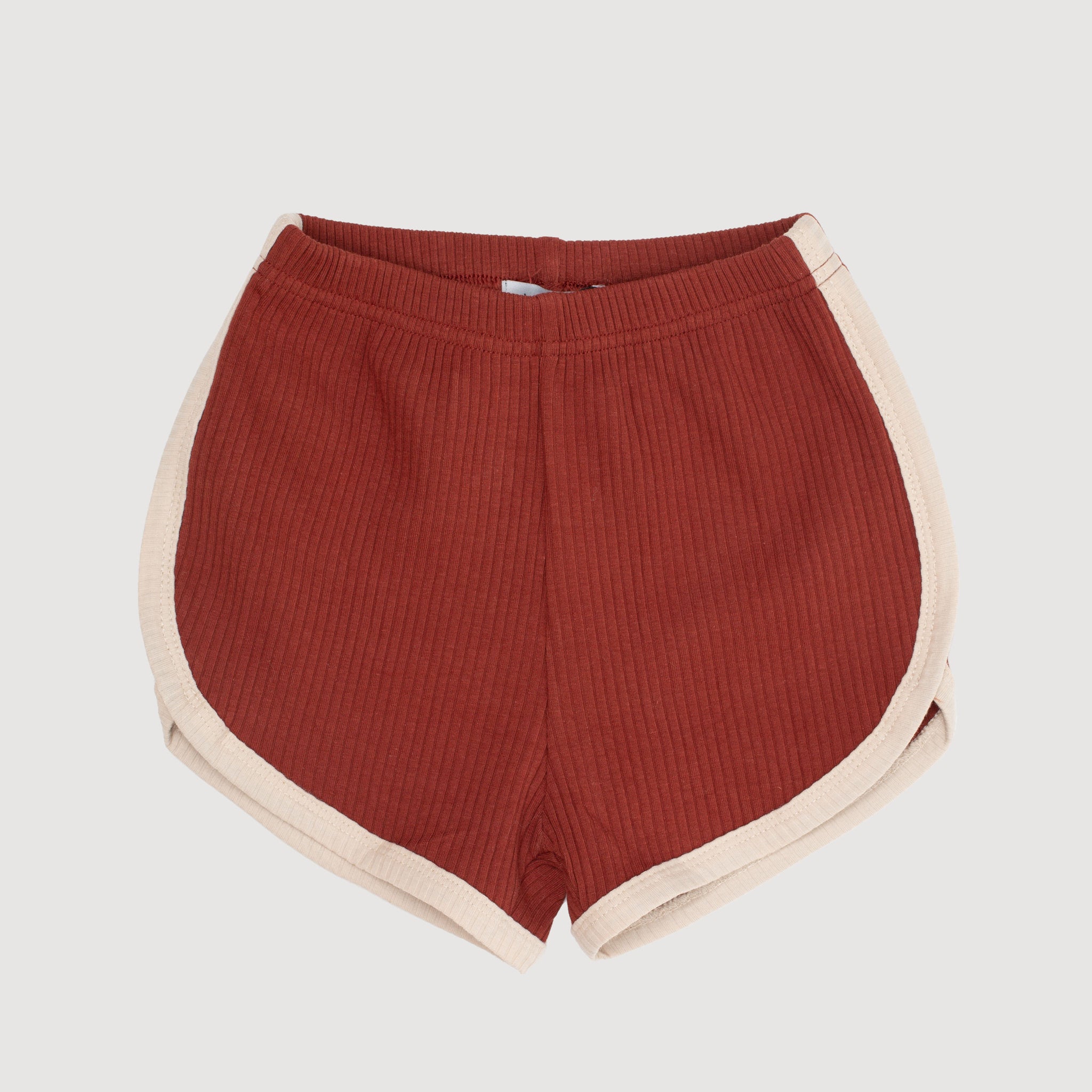 Retro Ribbed Shorts - Rust – bel & bow